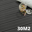 DECKLINEA - Kit Terrasse Composite ATLANTA 30m² - 91 Lames de Terrasse (220 x 14.5 x 2.25 cm) - Antracite - Garantie 15 ans - Fixation par Clips - vignette