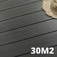 DECKLINEA - Kit Terrasse Composite NAVIA 30m² - Gris Foncé - 91 lames de terrasse (220 x 14.5 x 2.2 cm) - Fixation par Clips - Terrasse Livraison Rapide - vignette