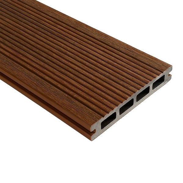 DECKLINEA - Kit Terrasse Composite NAVIA 50m² - Teck - 152 lames de terrasse (220 x 14.5 x 2.2 cm) - Fixation par Clips - Terrasse Livraison Rapide - large