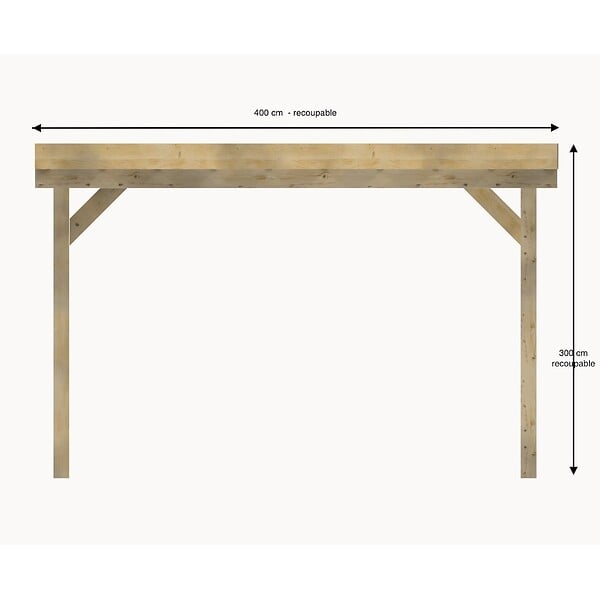 DECKLINEA - Structure Terrasse Bois Pilotis en Kit - 4x4,20m - 16,8m2 - Solives + Poteaux - Sapin Traité Autoclave - Charge Utile 350Kg/m² - Epicea - large