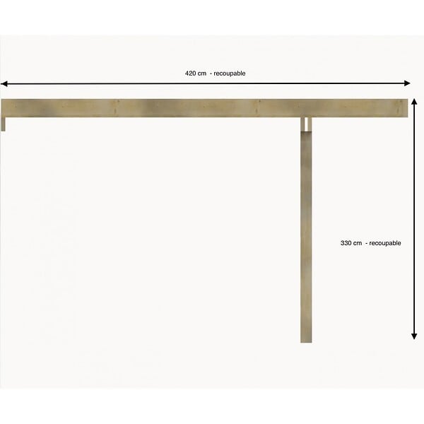 DECKLINEA - Structure Terrasse Bois Pilotis en Kit - 4x4,20m - 16,8m2 - Solives + Poteaux - Sapin Traité Autoclave - Charge Utile 350Kg/m² - Epicea - large