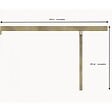DECKLINEA - Structure Terrasse Bois Pilotis en Kit - 4x4,20m - 16,8m2 - Solives + Poteaux - Sapin Traité Autoclave - Charge Utile 350Kg/m² - Epicea - vignette