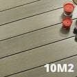 DECKLINEA - Kit Terrasse Composite NAVIA 10m² - Gris Clair - 31 lames de Terrasse (220 x 14.5 x 2.2 cm) - Fixation par Clips - Terrasse Livraison Rapide - vignette
