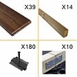 DECKLINEA - Kit Terrasse Bambou 10m² MELODY - 32 lames de Terrasse (185 x 13.9 x 1.8 cm) - Fixation Clips Cobra Hybrid 7-22 - Garantie 25 ans - vignette