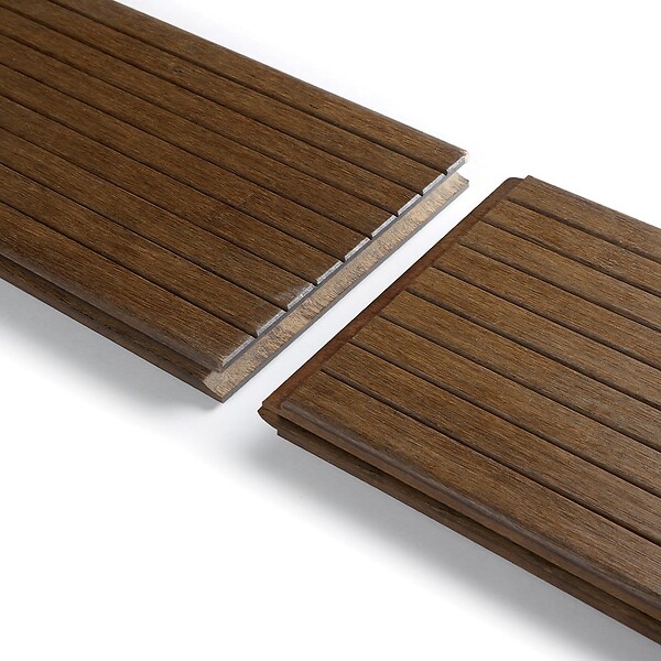 DECKLINEA - Kit Terrasse Bambou 15m² - SAMBA - Thermotraité - 47 lames de Terrasse (224 x 13.9 x 1.8 cm) - Fixation Clips Cobra Hybrid 7-22 - Garantie 25 ans - large