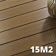 DECKLINEA - Kit Terrasse Composite NAVIA 15m² - Teck - 46 Lames de Terrasse (220 x 14.5 x 2.2 cm) - Fixation par Clips - Cobra Hybrid - Terrasse Bois - vignette