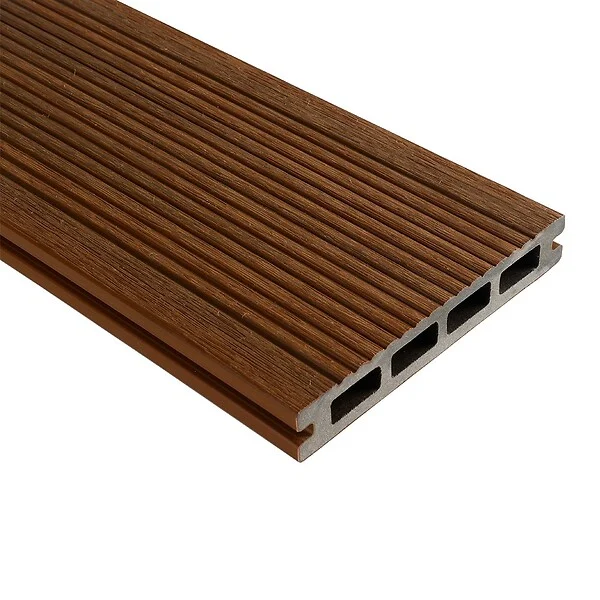 DECKLINEA - Kit Terrasse Composite NAVIA 15m² - Teck - 46 Lames de Terrasse (220 x 14.5 x 2.2 cm) - Fixation par Clips - Cobra Hybrid - Terrasse Bois - large