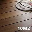DECKLINEA - Kit Terrasse Bambou 10m² - SAMBA - Thermotraité - 32 lames de Terrasse (224 x 13.9 x 1.8 cm) - Fixation Clips Cobra Hybrid 7-22 - Garantie 25 ans - vignette