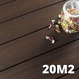 DECKLINEA - Kit Terrasse Bambou 20m² MELODY - 76 lames de Terrasse (185 x 13.9 x 1.8 cm) - Fixation Clips Cobra Hybrid 7-22 - Garantie 25 ans - vignette