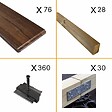 DECKLINEA - Kit Terrasse Bambou 20m² MELODY - 76 lames de Terrasse (185 x 13.9 x 1.8 cm) - Fixation Clips Cobra Hybrid 7-22 - Garantie 25 ans - vignette