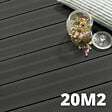DECKLINEA - Kit Terrasse Composite ATLANTA 20m² - 61 Lames de Terrasse (220 x 14.5 x 2.25 cm) - Antracite - Garantie 15 ans - Fixation par Clips - vignette