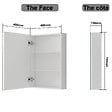 AICA SANITAIRE - AICA Armoire de Toilette Mural avec Miroir et Rangement - Moderne, Blanc, 60x70 cm - vignette