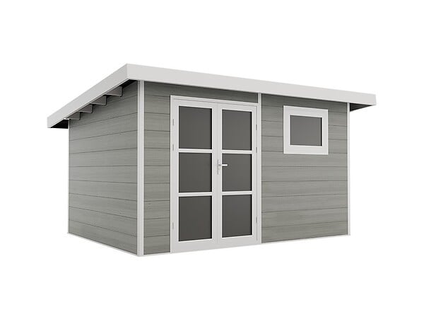 DIRECT-ABRIS - Abri de Jardin Composite ALMA - 11m2 Gris clair - Garantie 20 ans - Cabanon de Jardin - large