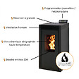 INTERSTOVES - Pack Poêle à granules MARINA 6 Etanche + Kit Conduit Vertical 80/125 - - vignette