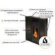 INTERSTOVES - Pack Poêle à granules TESSA 10 Etanche sortie Concentrique sur le dessus + Kit Conduit Vertical 80/1 - vignette