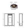 INTERSTOVES - Pack Poêle à granules TESSA 10 Etanche sortie Concentrique sur le dessus + Kit Conduit Vertical 80/1 - vignette
