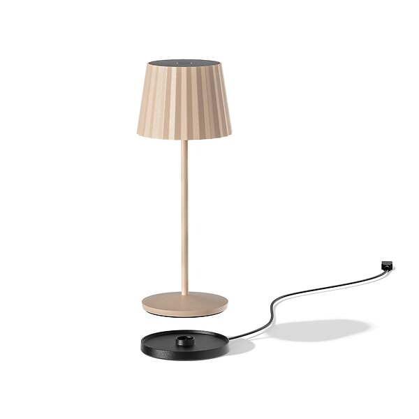 LUMISKY - Lampe de table sans fil ABBY Sable H30cm - large