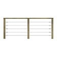 DECKLINEA - Kit Garde-corps Bois 2,3m JERSEY - Rampes Recoupables - Traité Autoclave - Montage Facile - Garantie 10 ans - vignette