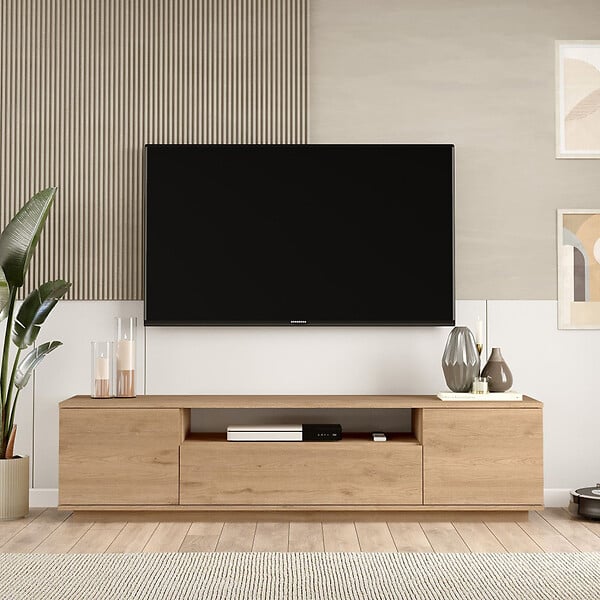 CONCEPT USINE - Meuble TV bois 180cm TYRO - large