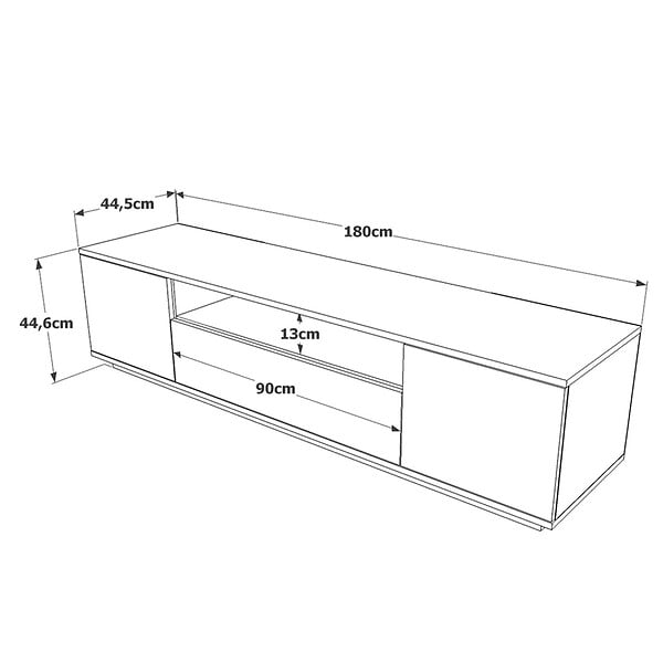 CONCEPT USINE - Meuble TV bois 180cm TYRO - large