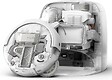 DJI - DJI ROMO P Aspirateur Robot Laveur transparent 25 000 Pa, détection de Niveau Drone, Deux Bras robotiques - vignette