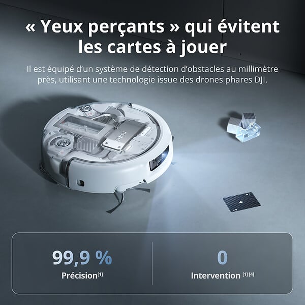 DJI - DJI ROMO P Aspirateur Robot Laveur transparent 25 000 Pa, détection de Niveau Drone, Deux Bras robotiques - large