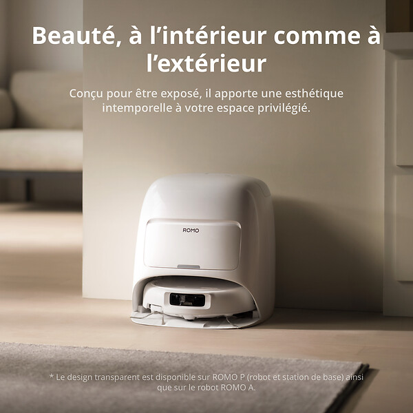 DJI - DJI ROMO S Aspirateur Robot Laveur 25 000 Pa, détection de Niveau Drone, Deux Bras robotiques - large