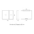 EMKE - EMKE Armoires de toilette 2 Porte 65x80cm Blanc Armoire Salle de Bain, avec Rangement intégré, Tablettes en verre réglables - vignette