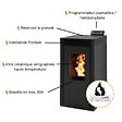 INTERSTOVES - Pack Poêle à granules MARINA 6 Etanche + Kit Conduit Ventouse (sortie façade) - - vignette