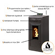 INTERSTOVES - Pack Poêle à granules MARINA 13 Etanche sortie Concentrique sur le dessus + Kit Conduit Ventouse (so - vignette