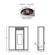 INTERSTOVES - Pack Poêle à granules TESSA 10 Etanche sortie Concentrique sur le dessus + Kit Conduit Ventouse (sor - vignette