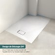 EMKE - EMKE Receveur de Douche 140 x 90 cm Salle de Bain, Antidérapant, Trou de Drainage, Blanc - vignette