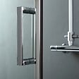 KIAMAMI VALENTINA - Porte Coulissante En Verre Transparent Pour Douche Avec Deux Parois 150Cm - vignette