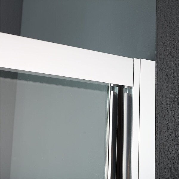 KIAMAMI VALENTINA - Porte Coulissante En Verre Transparent Pour Douche Avec Deux Parois 150Cm - large