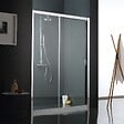 KIAMAMI VALENTINA - Porte En Niche Coulissante Pour Douche 140 Cm En Verre Transparent - vignette