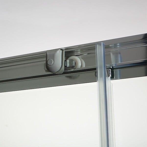 KIAMAMI VALENTINA - Porte En Niche Coulissante Pour Douche 140 Cm En Verre Transparent - large