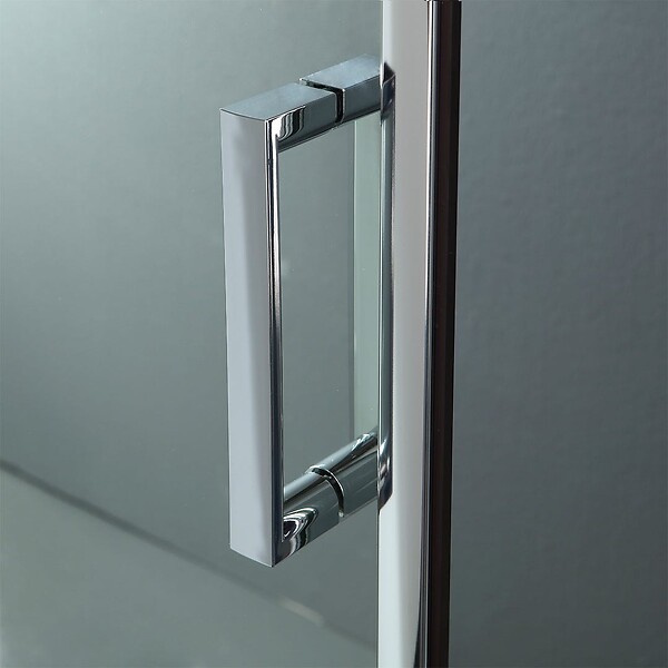 KIAMAMI VALENTINA - Porte En Niche Coulissante Pour Douche 140 Cm En Verre Transparent - large
