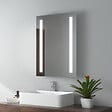 EMKE - EMKE Miroir lumineux salle de bain 50x70cm, Miroir LED salle de bain, Miroir avec l'éclairage, Lumière blanche froide - vignette