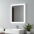 EMKE - EMKE Miroir lumineux salle de bain 60x50cm, Miroir LED avec Interrupteur à bouton, Anti-buée, Miroir avec éclairage lumière Blanche Froide/Chaude - vignette
