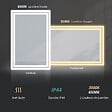 EMKE - EMKE Miroir lumineux salle de bain 60x50cm, Miroir LED avec Interrupteur à bouton, Anti-buée, Miroir avec éclairage lumière Blanche Froide/Chaude - vignette