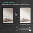 EMKE - EMKE LED Miroir lumineux salle de bain 70x50cm, Miroir avec étagère, Interrupteur Tactile, Lumière Blanche Froide - vignette