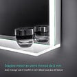 EMKE - EMKE LED Miroir lumineux salle de bain 70x50cm, Miroir avec étagère, Interrupteur Tactile, Lumière Blanche Froide - vignette