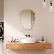EMKE - EMKE Miroir Asymétrique salle de Bain 50 × 70 cm, Miroir non lumineux salle de Bain, Chambre, Entrée, Salon - vignette