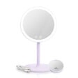 EMKE - EMKE LED Miroir de Maquillage Rond avec Interrupteur Tactile Dimmable 3 Couleurs claires, grossissement 1/3x, Violet - vignette