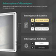 EMKE - EMKE Miroir lumineux salle de bain 80x60cm, Miroir LED avec Interrupteur à bouton, Anti-buée, Miroir avec éclairage lumière Blanche Froide/Chaude - vignette