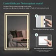 EMKE - EMKE Miroir lumineux salle de bain 80x60cm, Miroir LED avec Interrupteur à bouton, Anti-buée, Miroir avec éclairage lumière Blanche Froide/Chaude - vignette