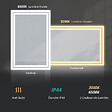 EMKE - EMKE Miroir lumineux salle de bain 80x60cm, Miroir LED avec Interrupteur à bouton, Anti-buée, Miroir avec éclairage lumière Blanche Froide/Chaude - vignette