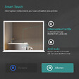 EMKE - EMKE LED Miroir lumineux salle de bain 80x60cm, Miroir avec étagère, Interrupteur Tactile, Lumière Blanche Froide - vignette