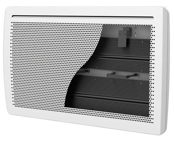 BESTHERM - Radiateur électrique fixe panneau rayonnant 1500W Bestherm TALYA horizontal blanc - large
