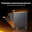 EMKE - Radiateur Intelligent EMKE 1000W Aluminium - Contrôle WiFi, Alexa et Google - Écran LCD - Murale ou Sur Pieds - Gris Anthracite - vignette